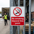 No Smoking Beyond This Point Signs – 1mm Rigid Plastic – Indoor/Outdoor Use