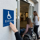 Braille Disabled Entrance Sign – 150mm x 150mm – 1.5mm PVC – Indoor Use