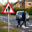 Pedestrians In Road Ahead Reflective Traffic Sign – 600mm Triangle – Aluminium Composite – Road Safety (Class R2)