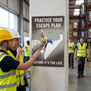 Safety Poster – Practice Your Escape Plan – 510mm x 760mm – Synthetic Paper – Indoor/Outdoor Use