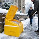 Heavy Duty Grit Bin – 200 Litre Yellow – Lockable, UV Resistant – Outdoor Use