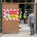 No Entry Door Screen Sign – 600mm x 450mm – Flame Resistant PVC – Indoor/Outdoor Use