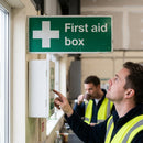 First Aid Box Safety Signs – 1mm Rigid Plastic & Vinyl – Indoor/Outdoor
