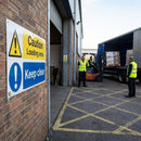 Caution Loading Area Sign – 1mm Rigid Plastic – Indoor/Outdoor Use