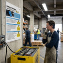 Battery Charging Safety Poster – 400mm x 600mm – Rigid Plastic – Indoor & Outdoor