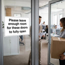 Door Warning Sign – 200mm x 150mm – Self Adhesive Vinyl – Indoor Use