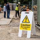 Caution Operative on Duty Sign – 300mm x 600mm – Fluted Polypropylene – Indoor/Outdoor Use