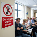 Safety Sign – No Mobile Phones – 1mm Rigid Plastic – Indoor/Outdoor Use