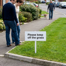 Please Keep Off The Grass Sign – 450mm x 150mm – Aluminium – Outdoor Use
