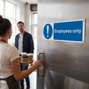 Employees Only Signs – 1mm Rigid Plastic – Indoor & Outdoor Use