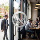 No Smoking Symbol – 200mm Diameter – Frosted Vinyl – Indoor Use