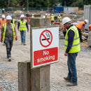No Smoking Site Safety Signs – Non-Reflective – 1mm Rigid Plastic – Indoor & Outdoor