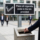 Cigarette Disposal Signs – 1mm Rigid Plastic & Vinyl – Indoor/Outdoor Use