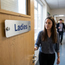 Ladies Door Sign – 200mm x 50mm – Aluminium with Stand-offs – Indoor/Outdoor