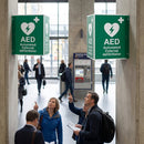 AED Emergency Defibrillator Sign – 150mm x 200mm – Rigid Plastic – Indoor/Outdoor