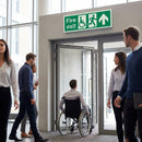 Fire Exit Sign – Left Arrow – Disabled Symbol & Running Man – Safety