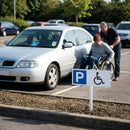 Disabled Parking Sign with Post – 450mm x 150mm – Aluminium – Outdoor Use