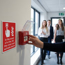 Fire Safety Sign – Lift Cover and Activate Alarm – Indoor Use