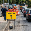 Temporary Traffic Sign – 600mm x 450mm – Rigid Plastic – Indoor/Outdoor Use