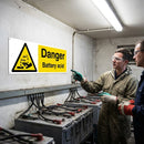 Battery Acid Safety Sign – 1mm Rigid Plastic – Indoor/Outdoor Use