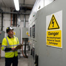 Danger No Unauthorised Person to Touch Switchgear Safety Warning Sign – 1mm Rigid Plastic – Indoor/Outdoor Use
