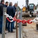 Steel Chain – Red & White – Galvanized 6mm – Traffic & Pedestrian Use