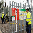 High Voltage Rescue Hook & Information Board – Insulated 1.5m Hook – Emergency Use