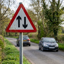 Two Way Traffic Reflective Traffic Sign – 600mm Triangle – Aluminium Composite – Outdoor Use (Class R2)