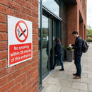 No Smoking Within 20 Metres of This Entrance Sign – 1mm Rigid Plastic – Indoor & Outdoor Use