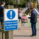 Children Supervision Safety Sign – 1mm Rigid Plastic – Indoor/Outdoor Use