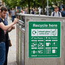 Recycle Mixed Glass Bottles & Jars Sign – Commercial Use