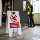 No Admittance Floor Sign – 300mm x 600mm – Fluted Polypropylene – Indoor/Outdoor