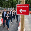 Pedestrian Arrow Left Sign – 1mm Rigid Plastic – Indoor/Outdoor Use
