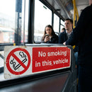 No Smoking Vehicle Sign – Self-Adhesive Vinyl – Indoor/Outdoor Use