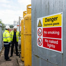 Safety Sign – Danger Explosive Gases – 1mm Plastic – Indoor/Outdoor Use