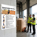Manual Handling Regulations Poster – 400mm x 600mm – Rigid Plastic – Indoor/Outdoor Use