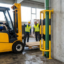 Vertical Steel Pipe Impact Protectors – Yellow & Black – Heavy Duty Protection – Industrial Use