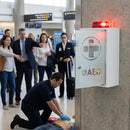 AED Defibrillator Cabinet – White – Alarmed, Lockable – Indoor Use