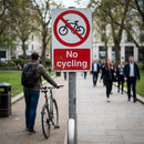 No Cycling Safety Sign – 1mm Rigid Plastic – Indoor & Outdoor Use