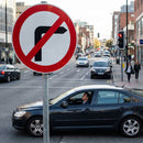 No Right Turn Reflective Traffic Sign (Class RA1) – 600mm Diameter – Aluminium Composite – Outdoor Use