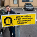 Parking Warning Sign – 600mm x 200mm – Rigid Plastic – Indoor/Outdoor