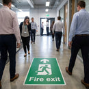 Fire Exit Up Floor Graphic – 400mm x 600mm – Polycarbonate – Industrial Use