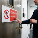 Braille Restricted Access Sign – 300mm x 150mm – 1.5mm PVC – Indoor Use