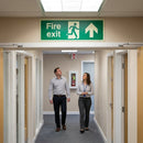 Fire Exit Sign – Arrow Ahead with Running Man – Indoor Safety