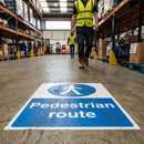 Pedestrian Route Floor Graphic Safety Sign – 400mm x 600mm – Polycarbonate – Industrial Use