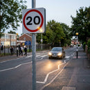20mph Reflective Traffic Sign (Class R2 Permanent) – 600mm Diameter – Aluminium Composite – Outdoor Use