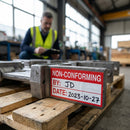 Non-Conforming Quality Control Labels (Roll of 100) – 50mm x 20mm – Self Adhesive Vinyl – Indoor Use