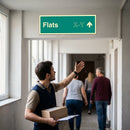 Flat Identification Signs – 450mm x 150mm – Glow-in-the-Dark – Fire Service Wayfinding