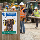Ear Protection Safety Sign – 420mm x 594mm – Synthetic Paper – Indoor/Outdoor Use