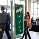 Push Sign – Clear Instructions – Indoor & Outdoor Use
